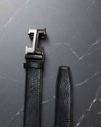 H Buckle Leather Automatic Belt