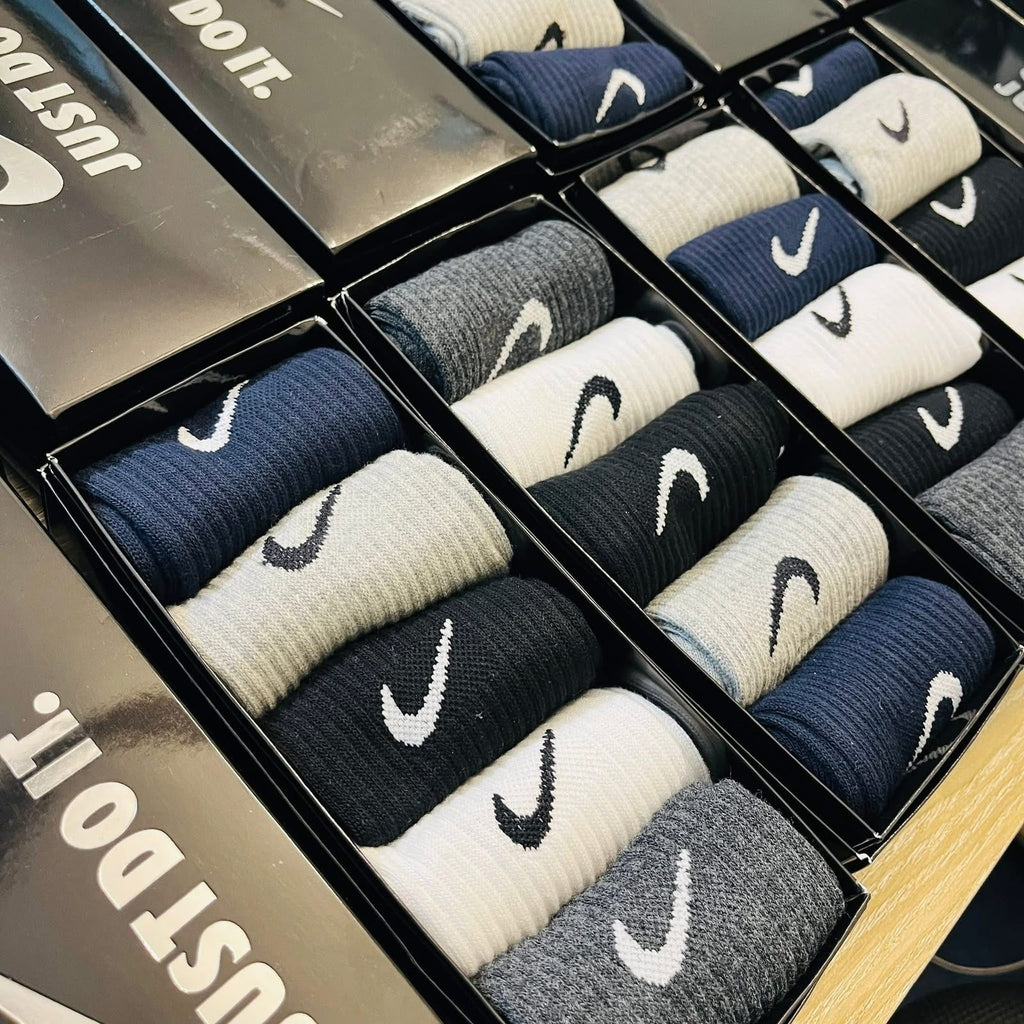 Striped Cotton Crew Socks – 5 Pack